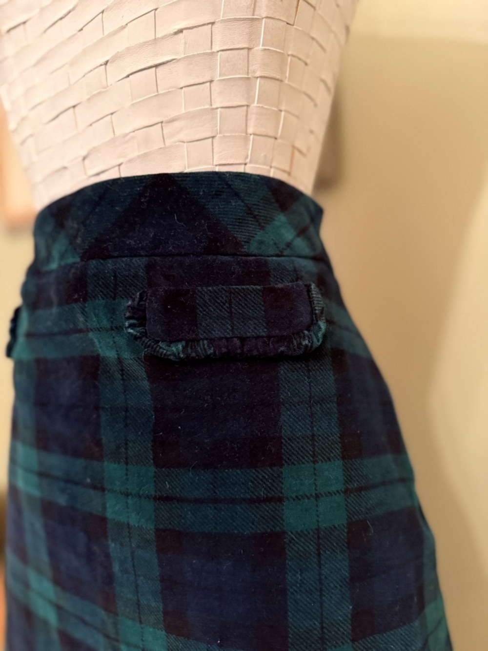 Talbots Black Watch Plaid  A-Line Skirt 4P Petite